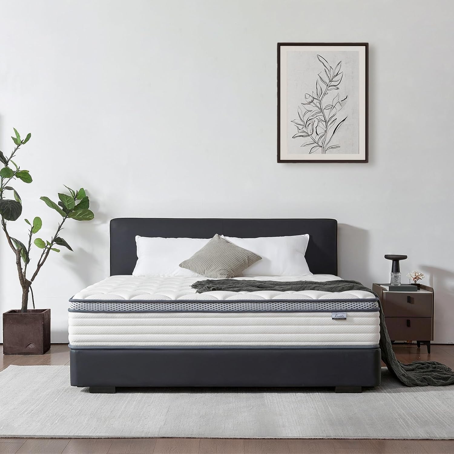 full-size-mattress-12-inch-hybrid-mattress-in-a-box-individual-pocket-springs-medium-firm-pressure-relief-breathable-comfort-and-durable