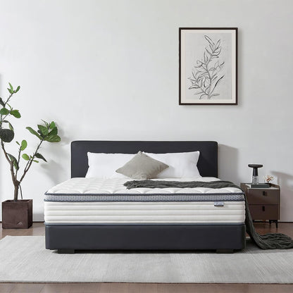 Full Size Mattress - 12 Inch Hybrid Mattress in a Box, Individual Pocket Springs, Medium Firm, Pressure Relief, Breathable Comfort and Durable1