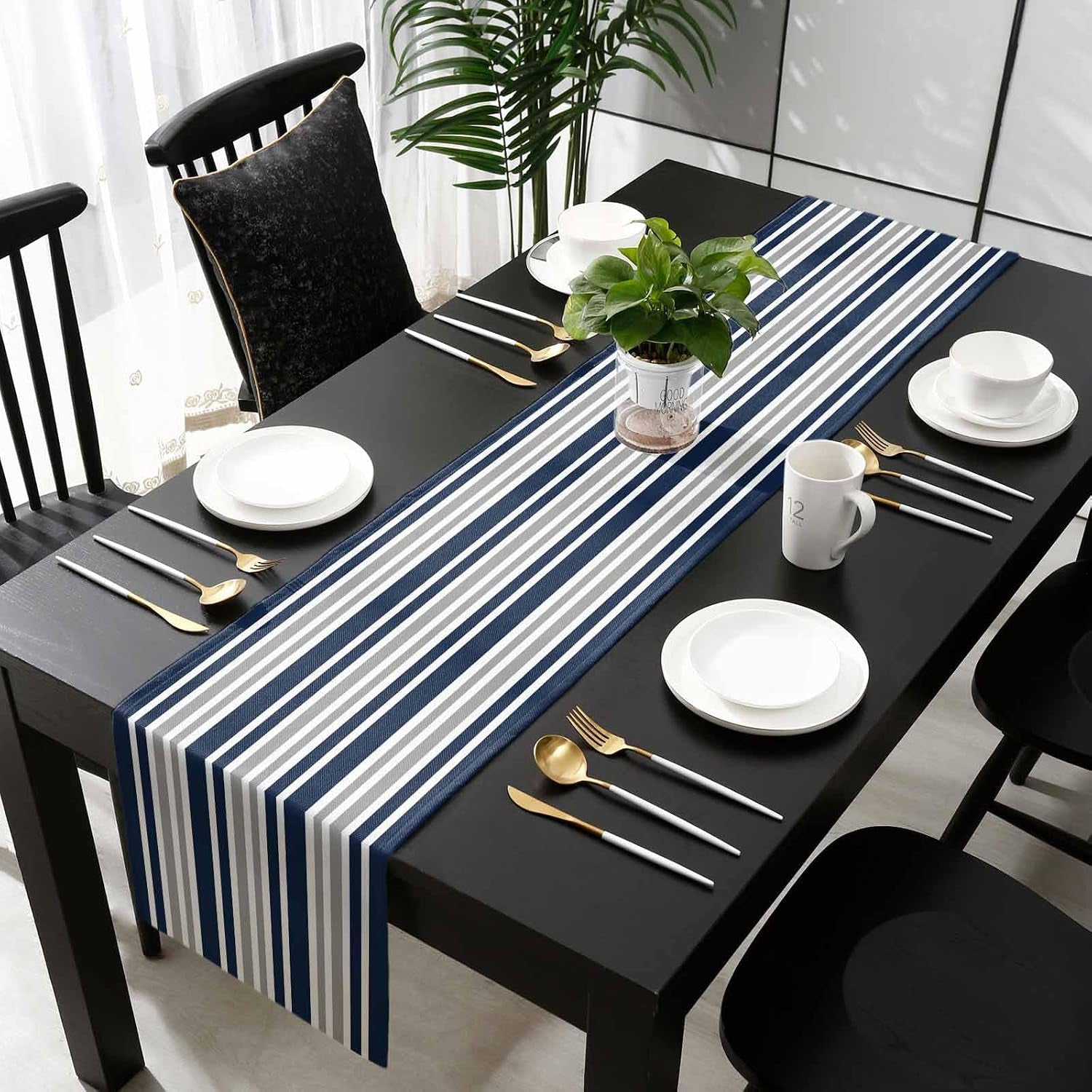 stripe-table-runner-navy-blue-gray-white-cotton-linen-long-72-inche-dresser-scarves-farmhouse-tablerunner-for-kitchen-coffee-dining-sofa-table-bedroom-home-living-room-scarf-decor-for-holiday-dinner