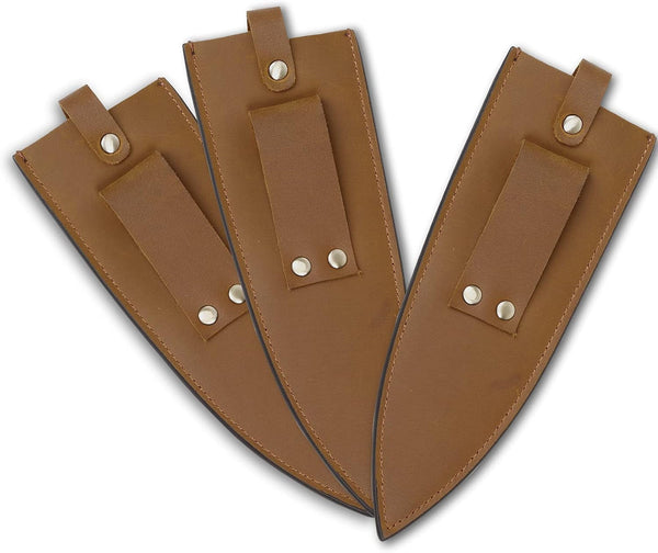 Cowhide Leather Knife Sheath, 8 Inch Chef Knife Guard, Heavy Duty Universal Knife Cover or Sleeves, Chef Meat Cleaver Sheath with Belt Loop(8.2" Lx2.2 W)5