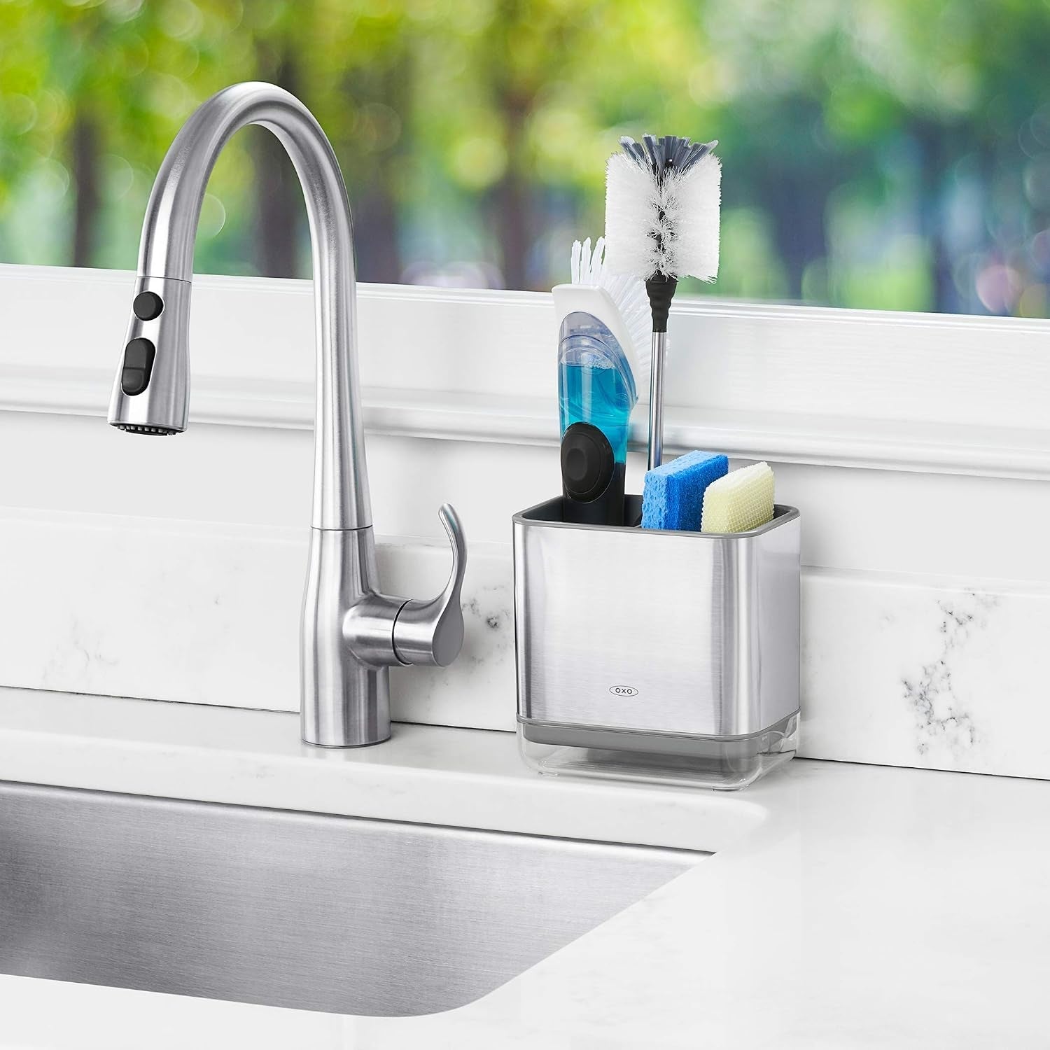 oxo-good-grips-stainless-steel-sink-organizer-caddy-sponge-holder