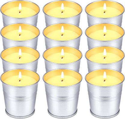 Citronella Candles Outdoor Indoor, 12 Pack Citronella Candles for Patio, Summer Outdoor Candle Bulk for Home Garden Yard Camping outside Decorative, 2.2Oz Small Candle Set1