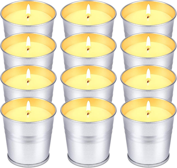 Citronella Candles Outdoor Indoor, 12 Pack Citronella Candles for Patio, Summer Outdoor Candle Bulk for Home Garden Yard Camping outside Decorative, 2.2Oz Small Candle Set1