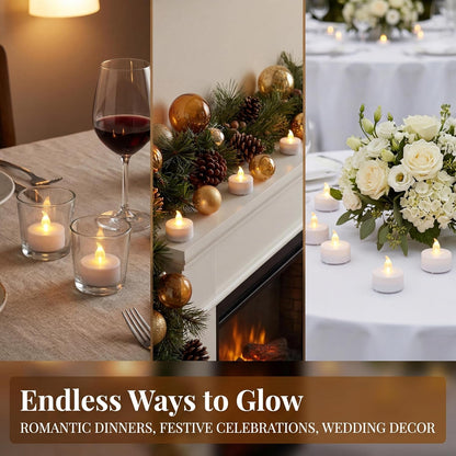 Tea Lights Flameless Battery Operated Candles. Warm White 100Pack2