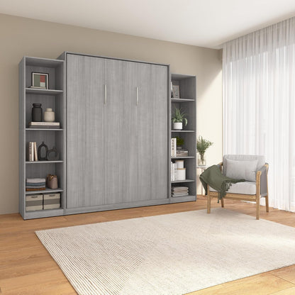 Queen Murphy Bed & Closet Organizer, Platinum Gray, Claremont, 105W4