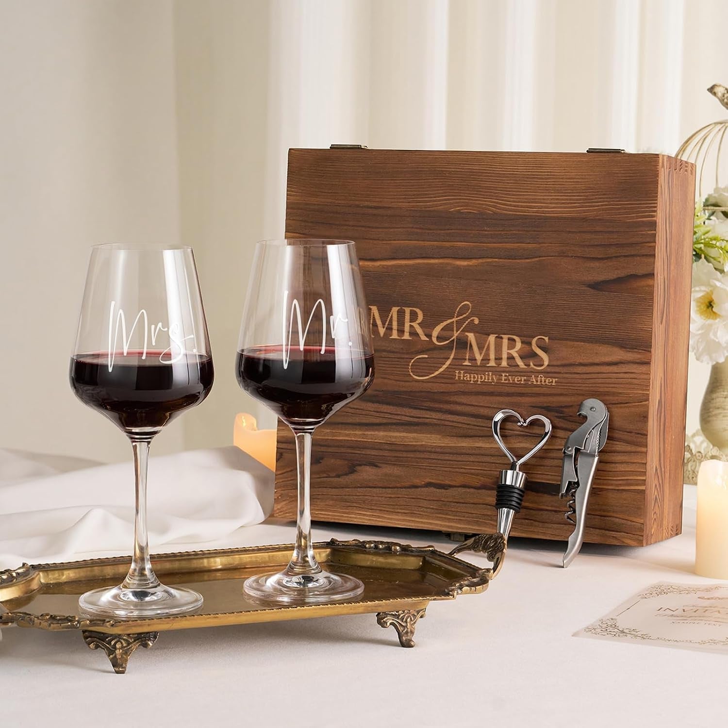 bridal-mr-and-mrs-wine-glasses-bridal-shower-wedding-gifts-for-couples-engagement-gift-for-newlyweds-2026-bachelorette-gifts-for-bride-to-be-wedding-glass-with-opener-stopper-wooden-keepsake-box