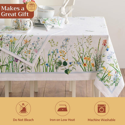 Table Cloth Rectangle Table Reusable 100% Cotton 60"X108"5