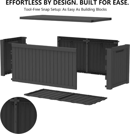 Outdoor Storage Box, 200 Gallon Waterproof Deck Box [Upgraded 3.0], Premium Hydraulic Cushion Storage Chest, High-Load Lockable Two-Seater Patio Storage Bench, Large Country Estate, Black8