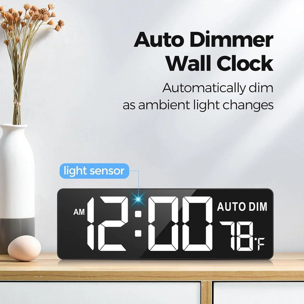 16.5" Large Digital Wall Timer Clock with Countdown for Classroom | Auto Dimmer, Temperature, Remote Control, Colorful LED Wall Clock for Teacher, School, Home Decor, Kitchen, Gym, Living Room3