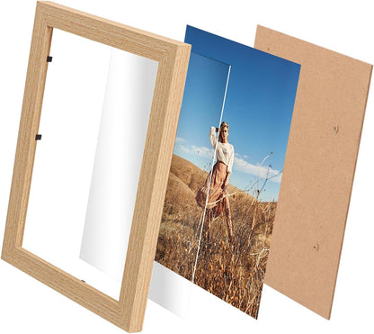 16 Pack 5 X 7 Inch Wooden Picture Frames, Rustic and Farmhouse Wood Picture Frames for Desk Craft, Ideal for Table, Home and Wall Decor4