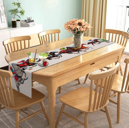 Kentucky Table Runner Horse Racing Derby Party Decoration Rustic Farmhouse Home Dining Room Kitchen Island Decor (13" X 120")2