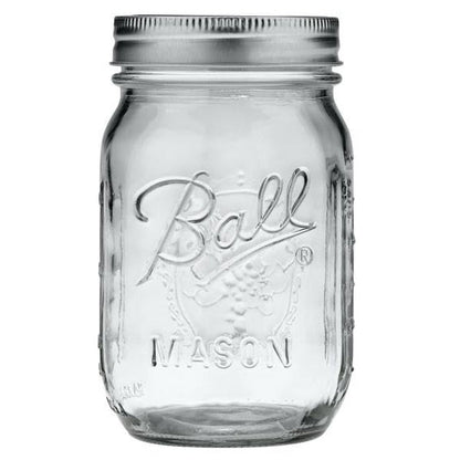 Glass Mason Jar, Regular Mouth, Pint Size, 16 OZ (Pack of 3)2