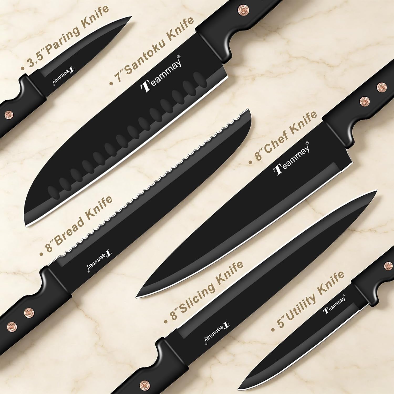 12-piece-kitchen-knife-set-stainless-steel-knives-with-non-stick-coating-dishwasher-safe-black-knife-set-with-rose-gold-rivets-6-blade-guards-perfect-for-home-chefs-cooking-enthusiasts
