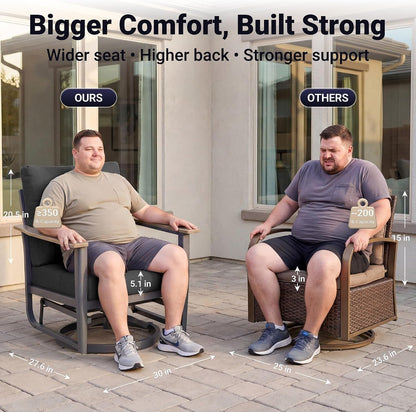 Aluminum Outdoor Patio Furniture Set with 5.1-Inch Cushions3