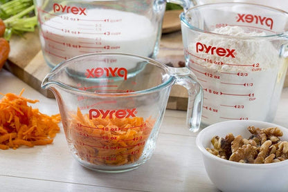 Essentials (3-Pack) Glass Measuring Cups Set (1, 2 & 4 Cup) | for Prepping, Baking and Cooking, Preheated Oven, Dishwasher, Freezer, and Microwave Safe6
