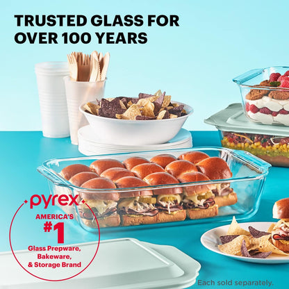 Deep (9X13") Glass Baking Dish with Lid, Deep Casserole Dish | Preheated Oven, Freezer & Microwave Safe6