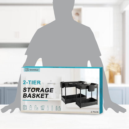 2-Pack under Sink Organizer with Hooks & Hanging Cup for Kitchen7