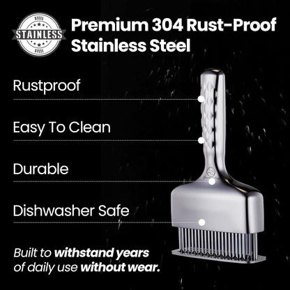 Meat Tenderizer Tool with 60 Sharp Blades & Non-Slip Handle5