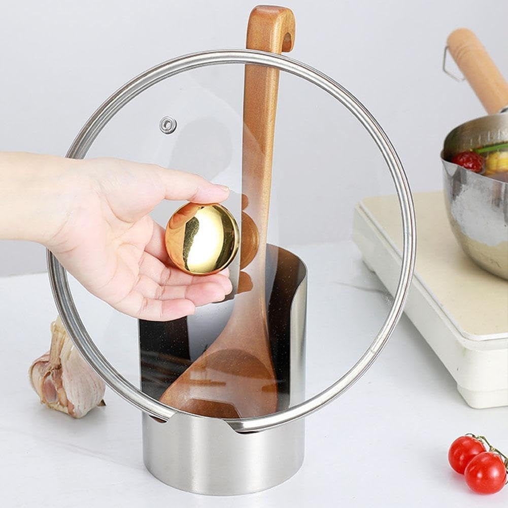 2-in1-multi-functional-kitchen-utensil-holder-heavy-duty-stainless-steel-pot-lid-spoon-rack-space-saving-vertical-stand-for-spatulas-tongs-ladles-countertop-organizer-thickened-storage-stand1pc