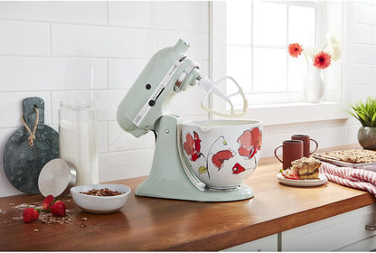 Kitchenaid 5Q Poppy Ceramic Bowl, for 5Q Tilt-Head Mixers, KSM2CB5PPY5