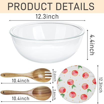 6.5Quart Glass Bowl for Sourdough,Large Glass Mixing Bowl with Lid2