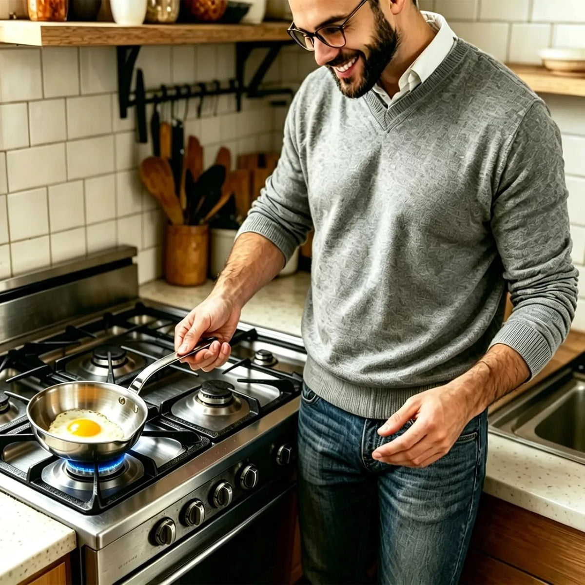 5-1-inch-mini-egg-pan-stainless-steel-sauce-pan-omelet-pan-with-pour-spout-1-2-quart-frying-pan-sus304-stainless-steel-mini-skillet-for-egg-frying-pan-butter-warmer-with-11-scraper-red