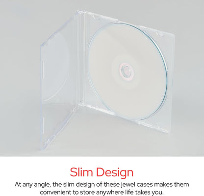 CD DVD Blu-Ray Clear Slim Jewel Cases, 5.2 Mm – 25 Pack3
