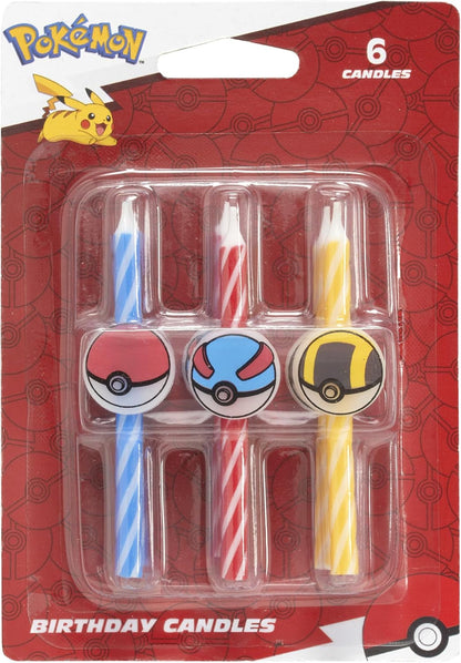 Pokèmon Birthday Candles | Party Cake Decoration Toppers | 6 Count4