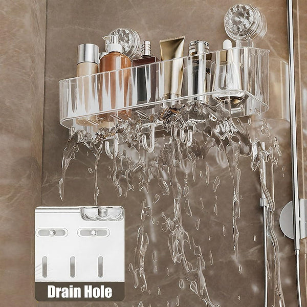 2 Pcs Shower Caddy, Clear Suction Cup Shower Shelves for Bathroom, Kitchen7
