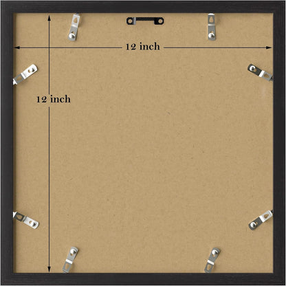 Picture Frames Set of 9, 12X12 In, Acrylic Cover, Black4