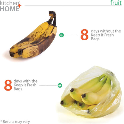Keep It Fresh Produce Bags - 30 Reusable BPA Free Freshness Produce Bags & Twist Ties - Keeps Fruits, Veggies, and Flowers Fresher Longer3