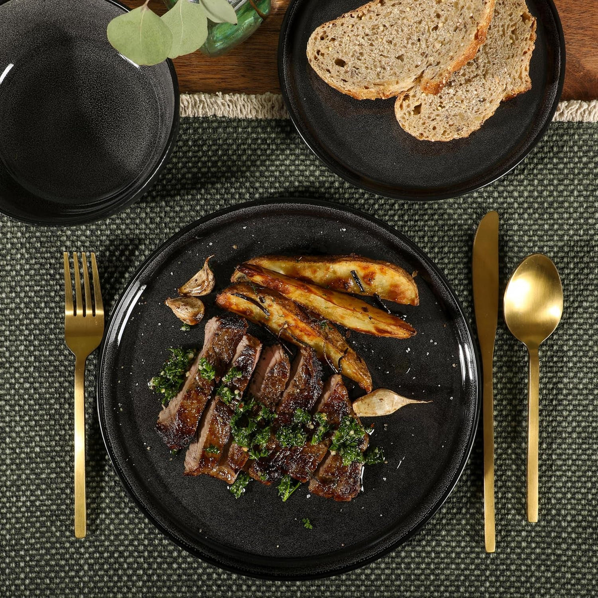 tahoe-sunset-12-piece-stoneware-reactive-glaze-service-for-4-ceramic-plates-and-bowls-dinnerware-set-black