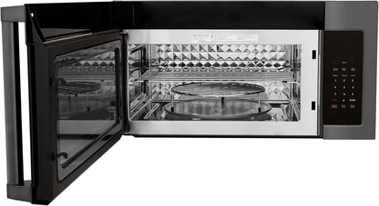 ZLINE 30" 1.5 Cu. Ft. over the Range Microwave in Black Stainless Steel with Traditional Handle and Set of 2 Charcoal Filters (MWO-OTRCFH-30-BS)4