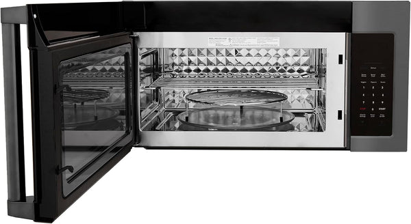 ZLINE 30" 1.5 Cu. Ft. over the Range Microwave in Black Stainless Steel with Traditional Handle and Set of 2 Charcoal Filters (MWO-OTRCFH-30-BS)4