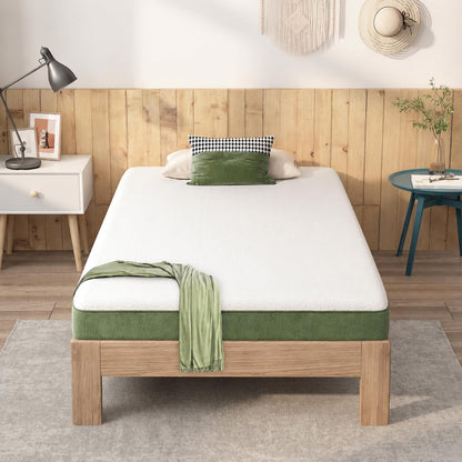 6 Inch Twin Size Mattress, Cooling Gel Memory Foam Medium Firm Mattress, Breathable Pressure Relief, Certipur-Us Certified Foam, Mattress-In-A-Box, No Fiberglass (6 Inch, Twin)1