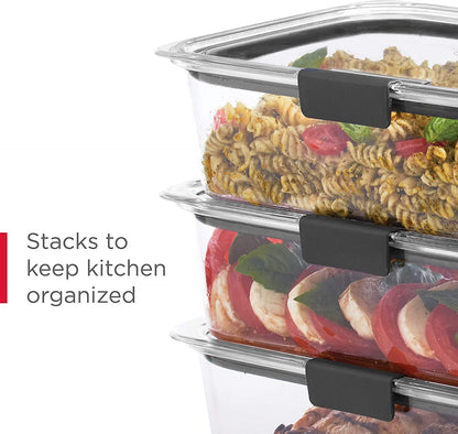 Rubbermaid Brilliance Food Storage Containers, 14 Piece Plastic Containers with Lids, Bpa-Free, Leak Proof, Clear6