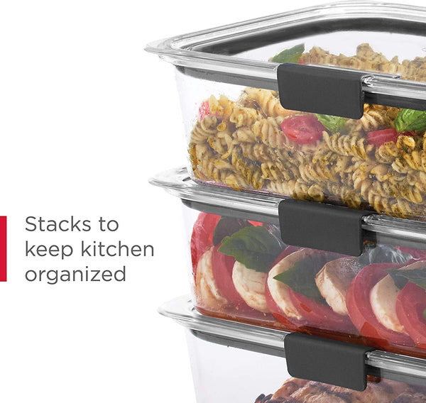Rubbermaid Brilliance Food Storage Containers, 14 Piece Plastic Containers with Lids, Bpa-Free, Leak Proof, Clear6
