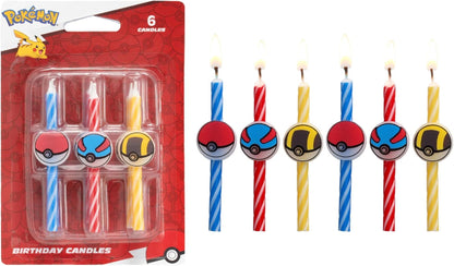 Pokèmon Birthday Candles | Party Cake Decoration Toppers | 6 Count1