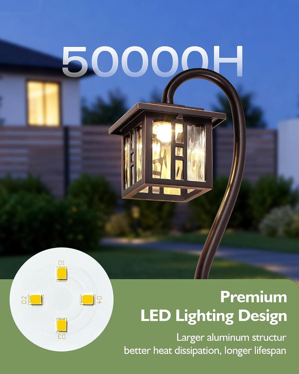 Low Voltage Landscape Lighting, 4-Pack LED Pathway Lights Outdoor8