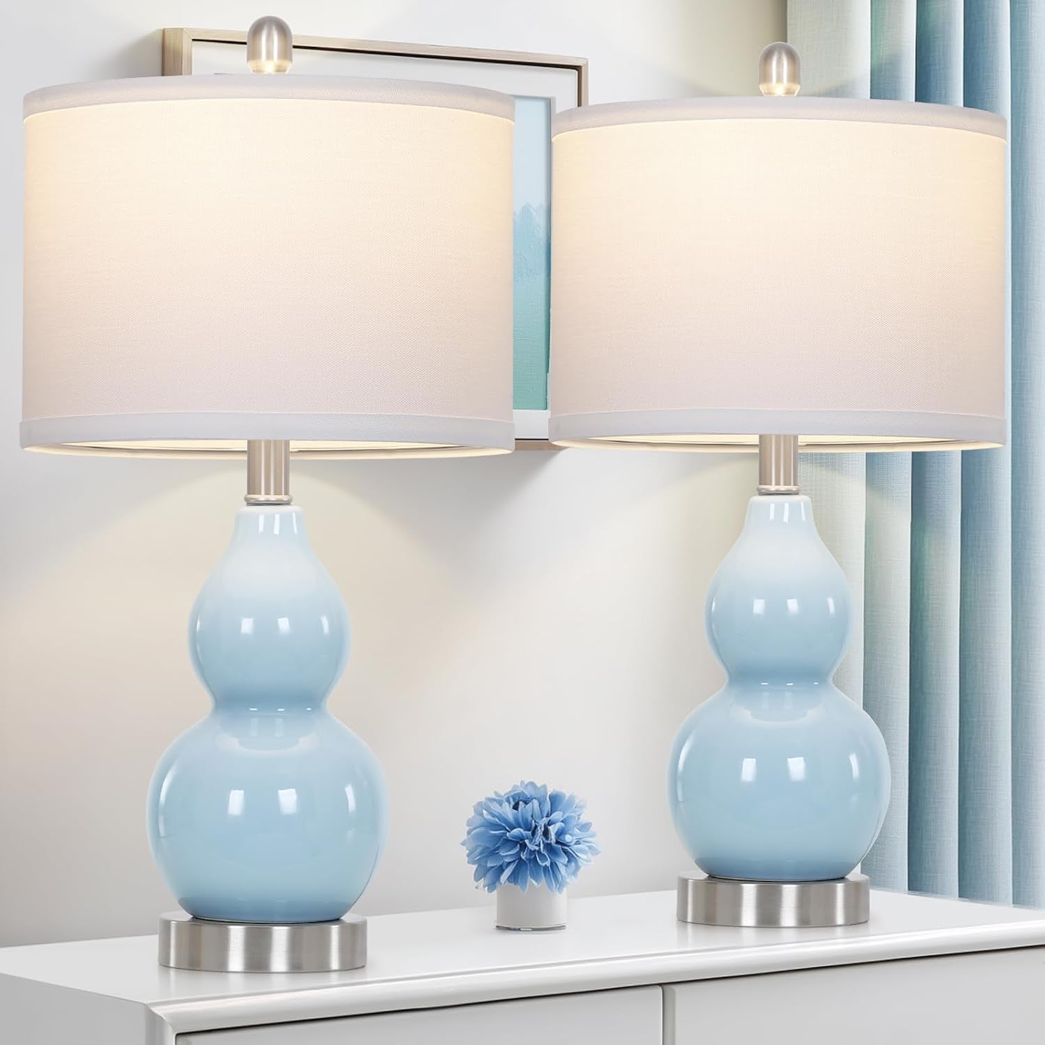 22-double-gourd-ceramic-table-lamps-set-of-2-blue-modern-bedside-lamps-for-living-room-contemporary-nightstand-desk-lamps-for-bedroom-end-table-home-office-study-room-decor2-led-bulbs-included