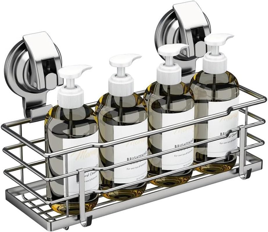 suction-cup-shower-caddy-shower-shelf-soap-dish-with-hooks-for-razor-sponge-rust-proof-304-stainless-steel-silver