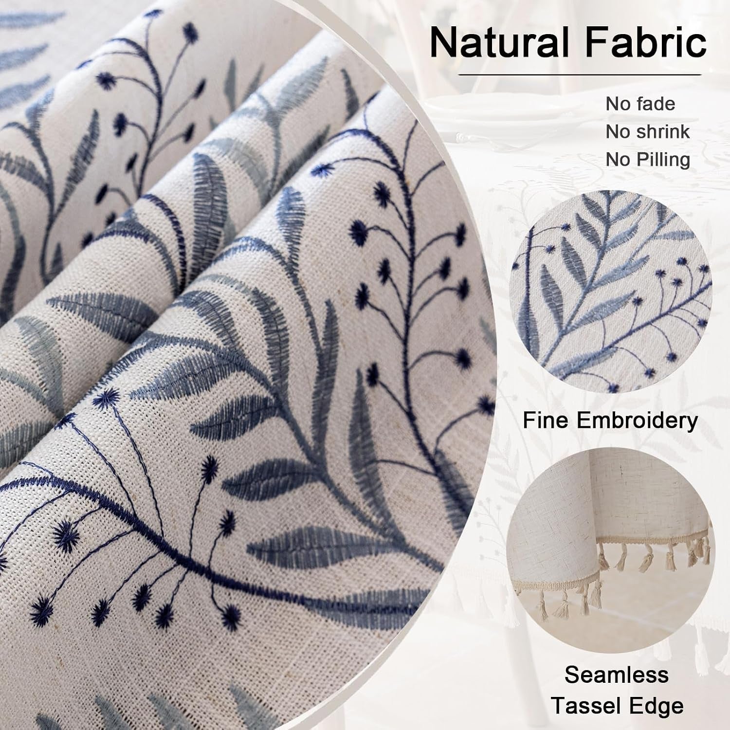 rustic-waterproof-linen-round-tablecloth-heavy-weight-fern-embroidery-table-cloths-for-round-tables-farmhouse-spill-proof-table-covers-with-tassels-blue-55-inch