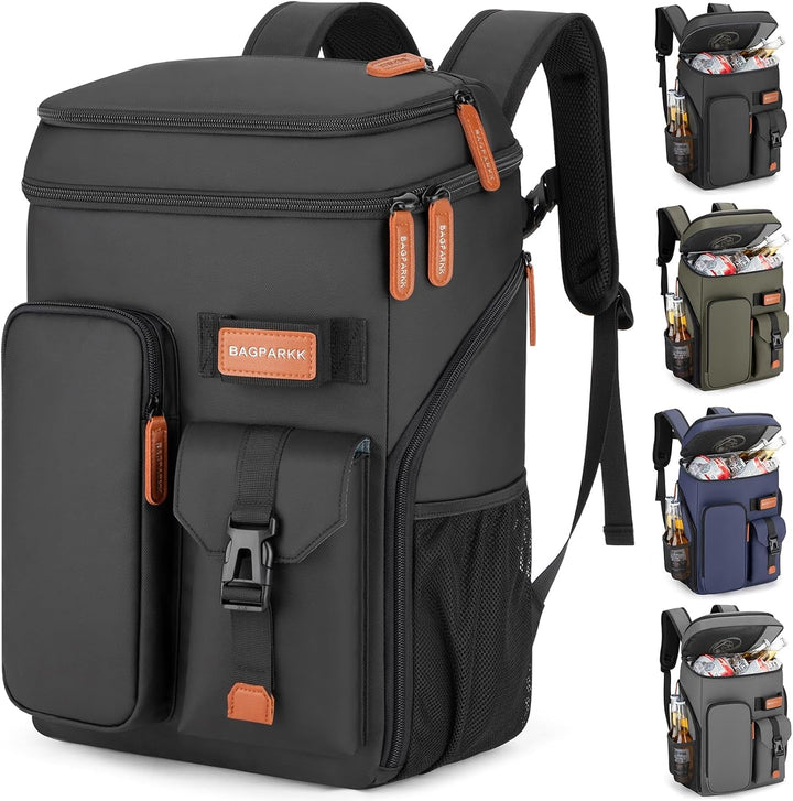 33/45 Cans Leakproof Insulated Cooler Backpack with Double Deck | 20 Hours Cooling, Sternum Strap, Lightweight, Multifunctional Cooler, Travel Camping Beach Picnic , Gift for Men & Women