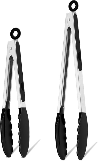 Kitchen Tongs, 9"&12" Stainless Steel Heat Resistant Cooking Tongs1