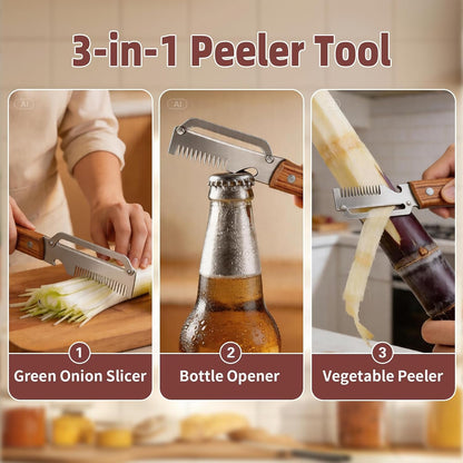 Vegetable Peeler Julienne Peeler with Wooden Handle(2 Pack)4