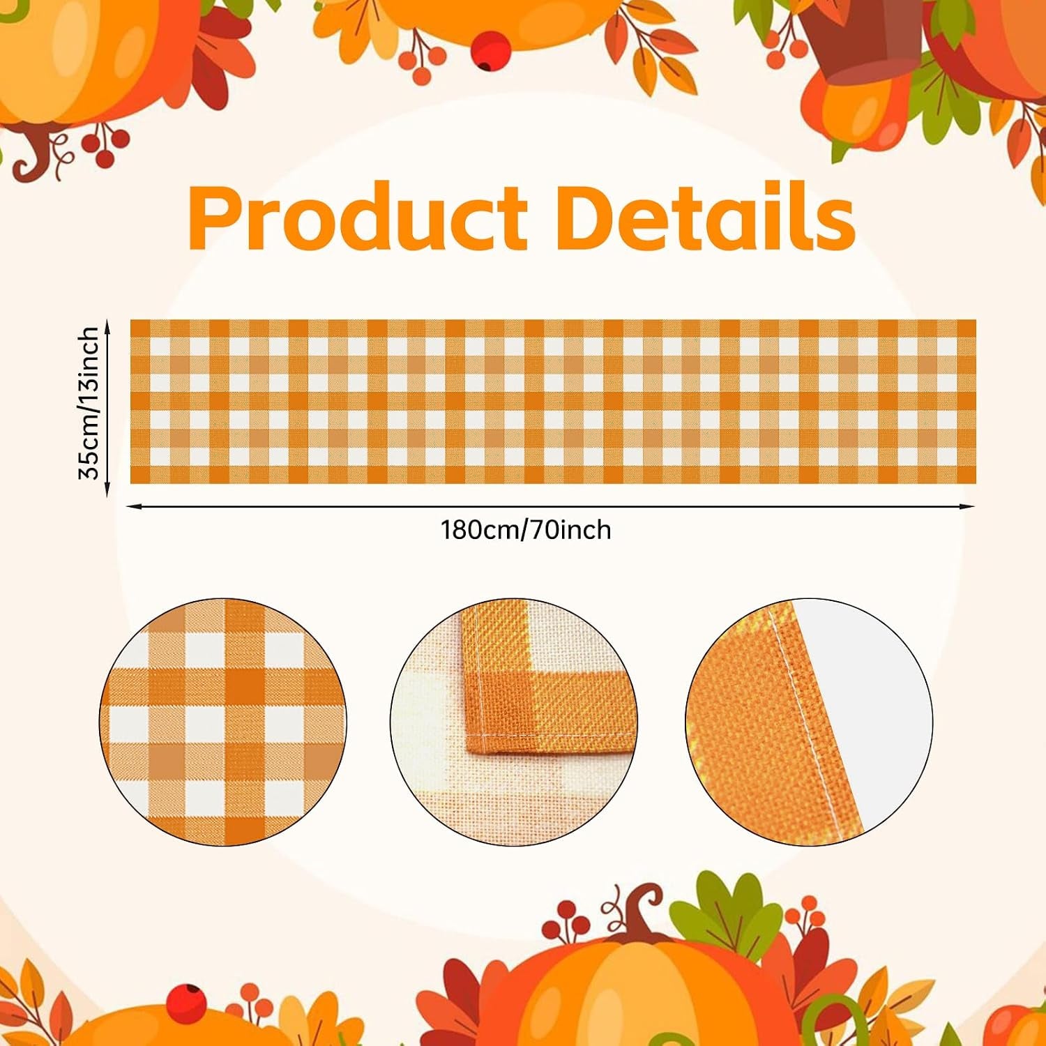 fall-table-runner-72-x-13-inch-thanksgiving-decorations-linen-burlap-orange-buffalo-check-plaid-table-cover-for-autumn-thanksgiving-day-seasonal-farmhouse-table-decor-for-kitchen-dining-fireplace