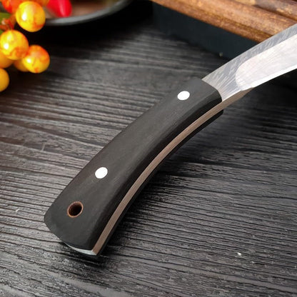 Meat Cleaver,Cleaver Knife 4 Inch Outdoor Portable Knife Sharp Bone Cutting Knife Straight Camping Hunting Fishing Butcher Boning Knives Meat Cleaver Knife with Cover, LAMAJIGA58445