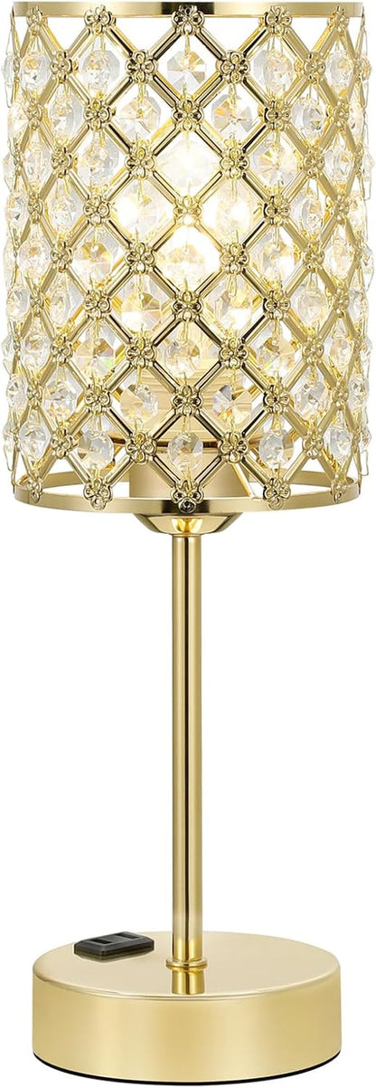 Gold Lamps for Night Stands, Crystal Table Lamp with Touch Control9