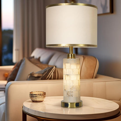 27" Alabaster Table Lamps Set of 2 for Living Room Bedroom6