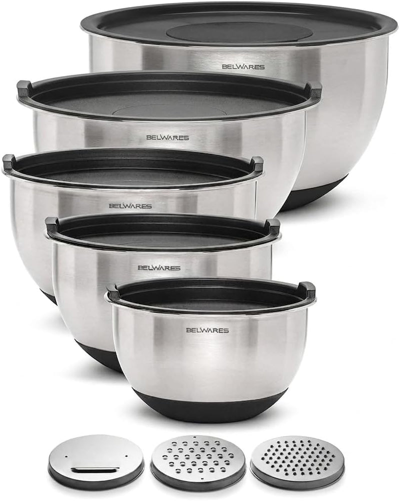 mixing-bowls-with-lids-set-of-5-and-3-graters-stainless-steel